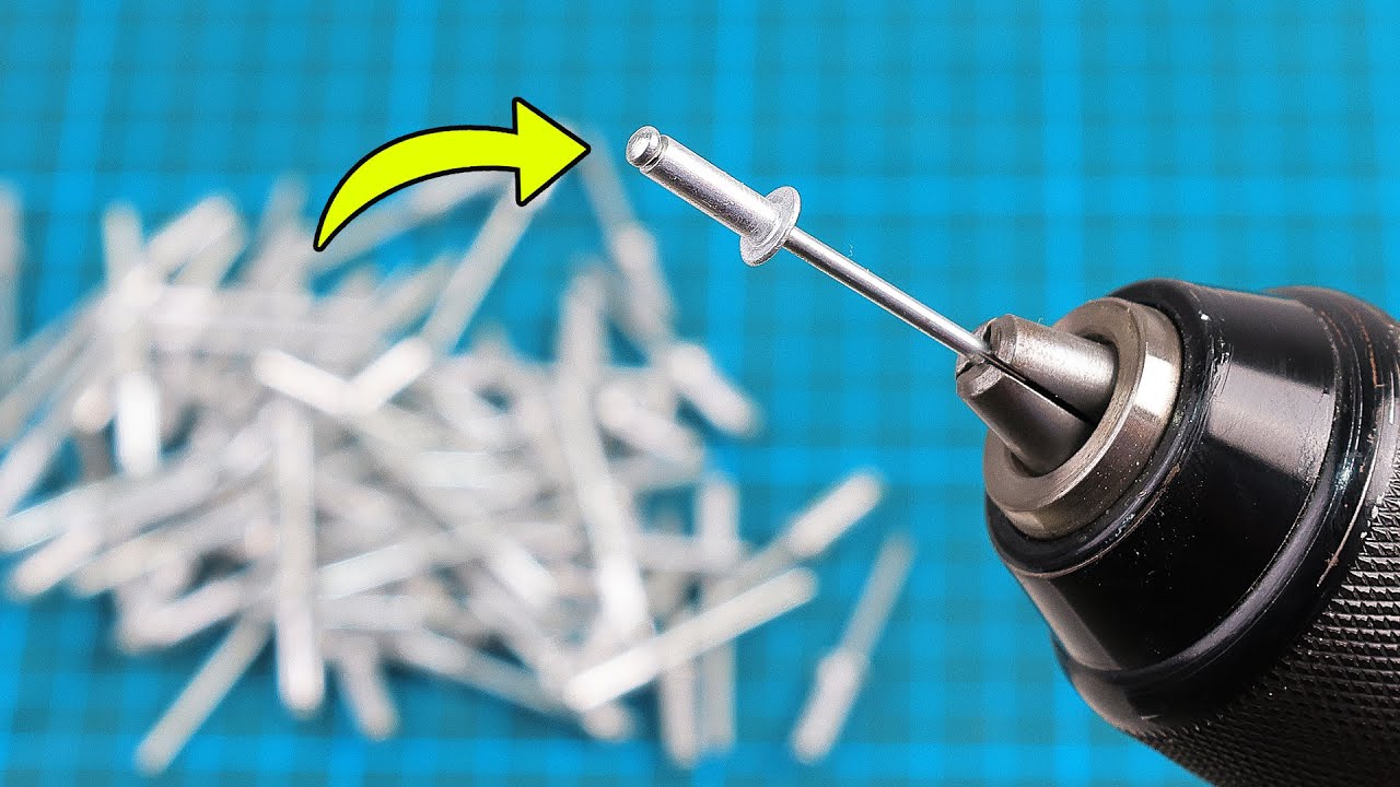 Just insert rivet into Drill and Every house needs this and no one does it! Tips