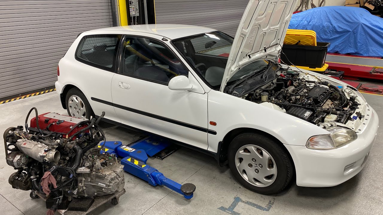 Honda Civic Vti 1992 JDM EG4 — Обзор | Замена ремня ГРМ и водяного насоса (Эпизод 1)