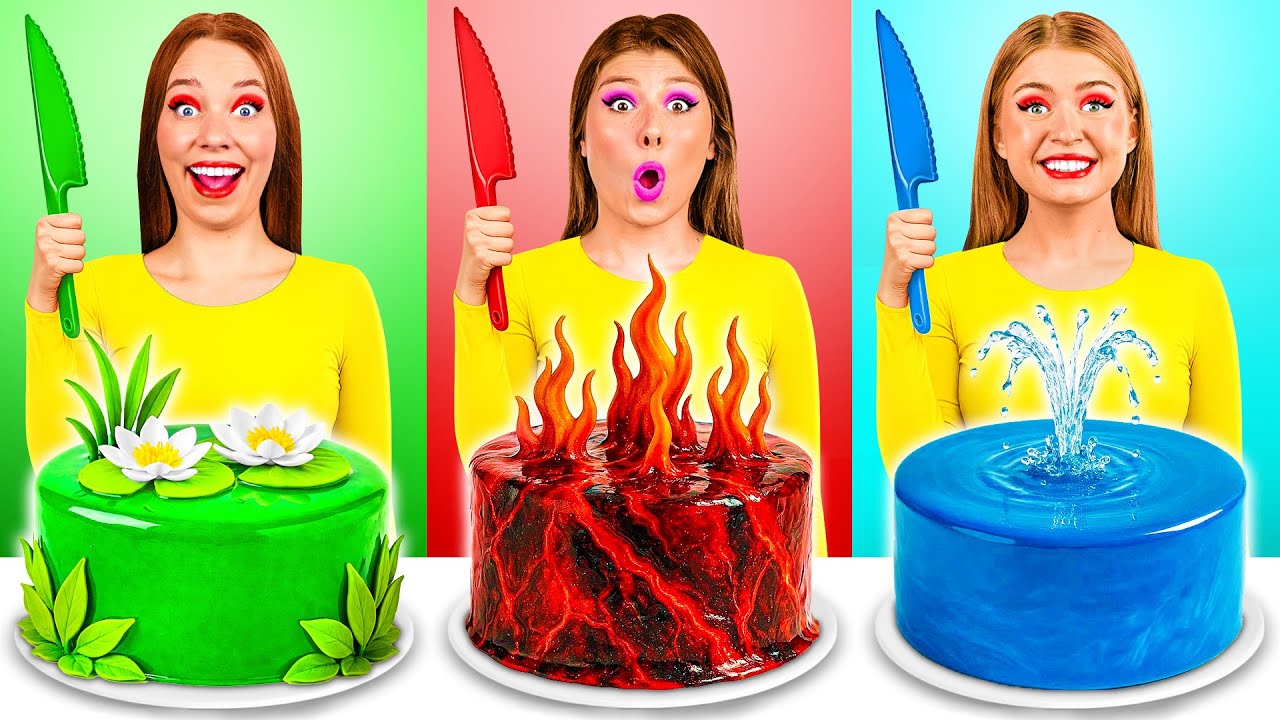 Vier Elementen Koken Uitdaging Vuur, Water, Haar en Aarde | Grappige Situaties