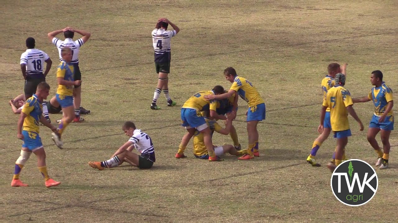 School Rugby Action - 1st Hoogenhout vs HTS Witbank 04-06-16