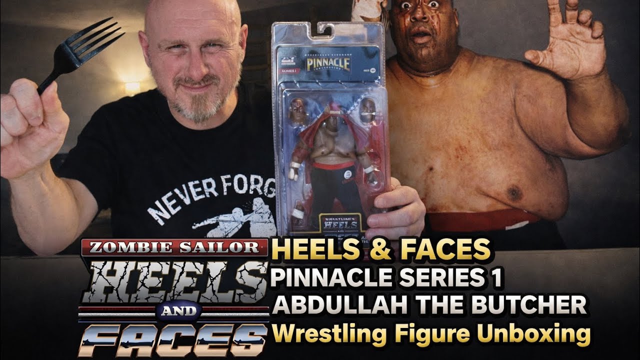 Zombie Sailor Heel & Faces Pinnacle Series 1 Abdullah The Butcher Wrestling Figure Unboxing WWE AEW!