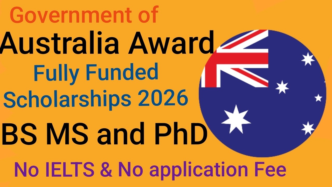 Fee Study In Australia| Australia Award Fully Funded Scholarship | BS MS & PhD| No IELTS & No Fee