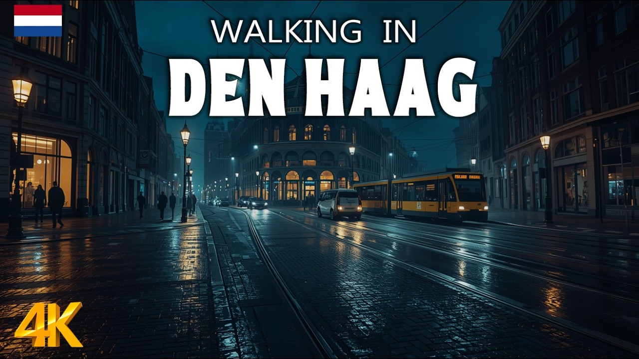 Den Haag Night Walk 4K | I Felt Safe Until This Happened | Cinematic Solo Travel