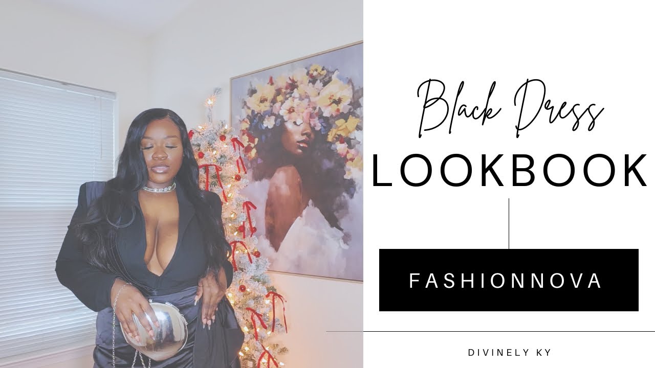 Образцы черных платьев больших размеров от Fashion Nova | Примерка вечерних нарядов