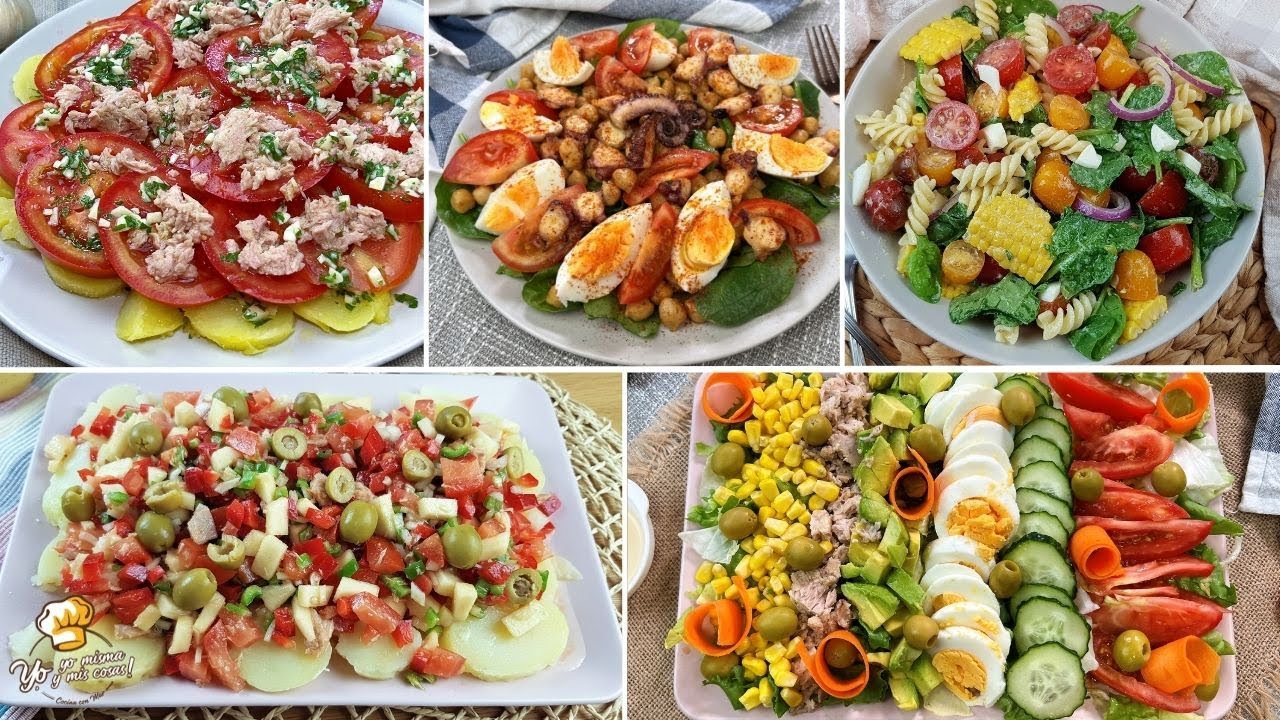 Para 5 Días 5 ENSALADAS muy completas como plato único