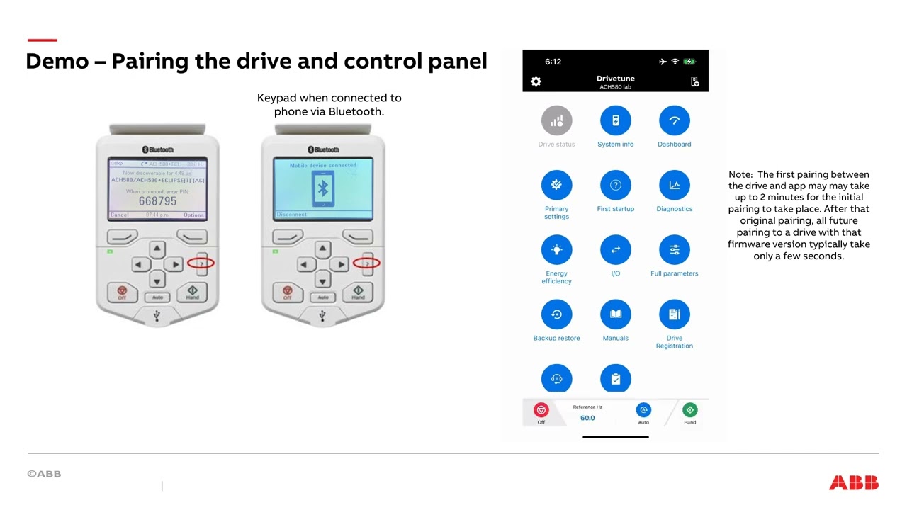 ABB ACH580 Variable Frequency Drive (VFD) "Drivetune-  Creating a backup or support package"