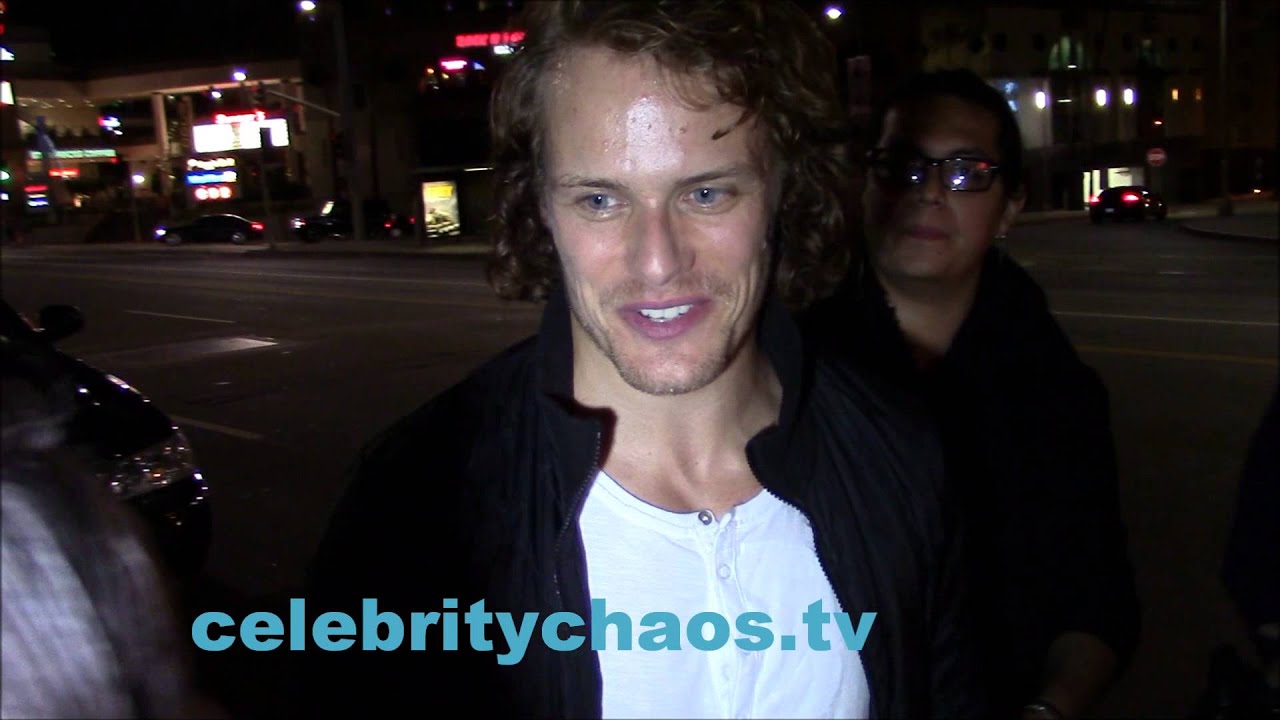 Outlander actor Sam Heughan having fun at a Halloween Party