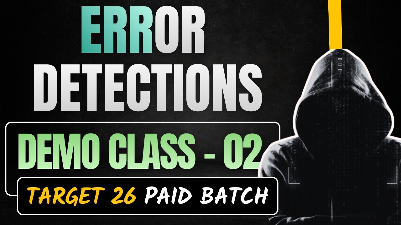TARGET 26 DEMO Class - 02 | Error Detections | SSC & Defence PYQs | QEng