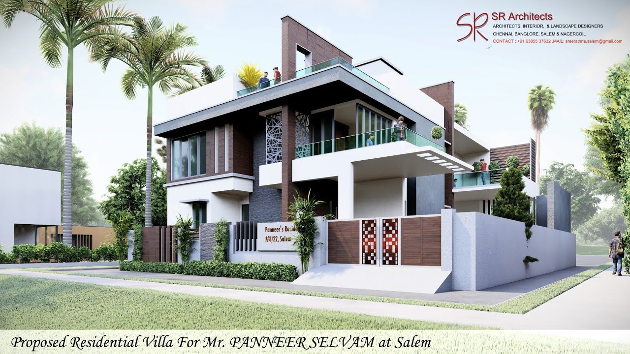 Sree Rathna Architects designed to Mr. PANNEER's Residential villa at Salem.