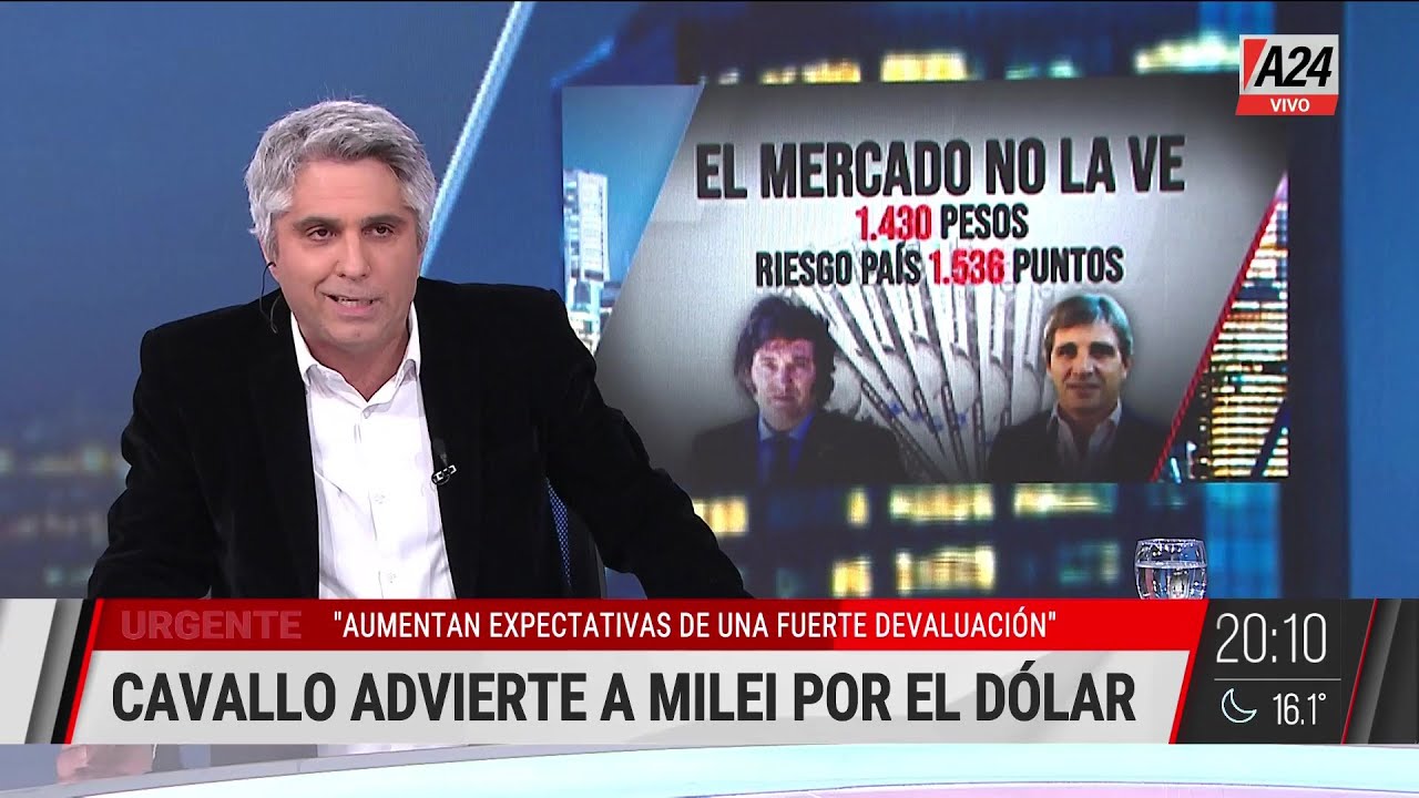 💸 DÓLAR: La ADVERTENCIA de CAVALLO a MILEI - EL MERCADO ESPERA UNA DEVALUACIÓN
