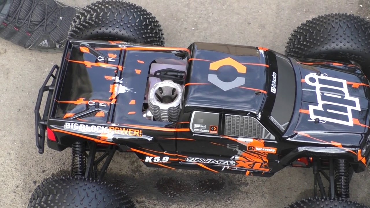 HPI SAVAGE XL 5.9 запуск на улице