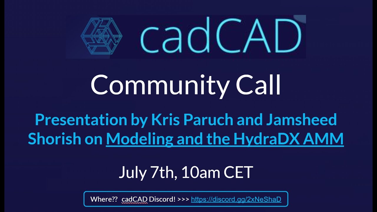 cadCAD Community Call #12: Modeling the HydraDX AMM