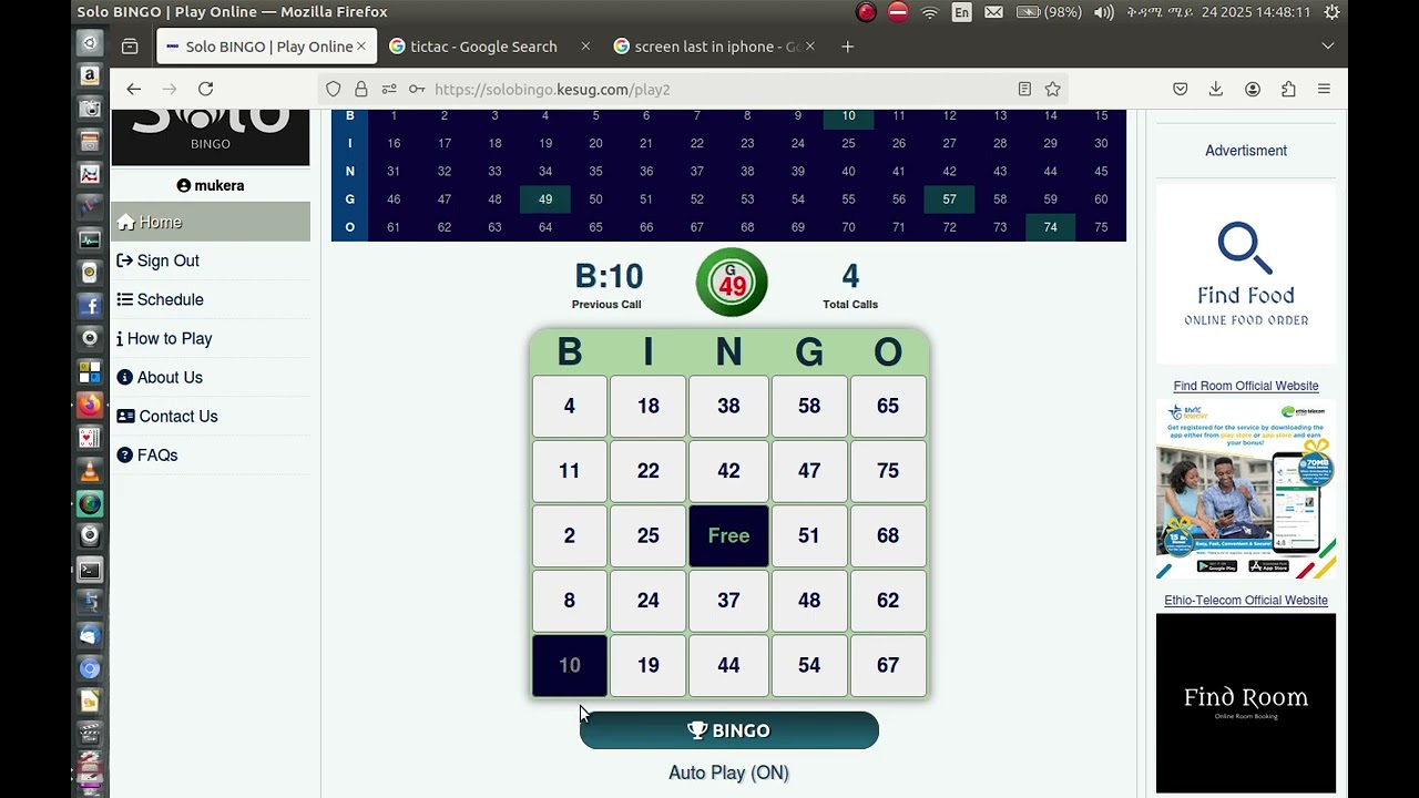 Online bingo in Ethiopia
