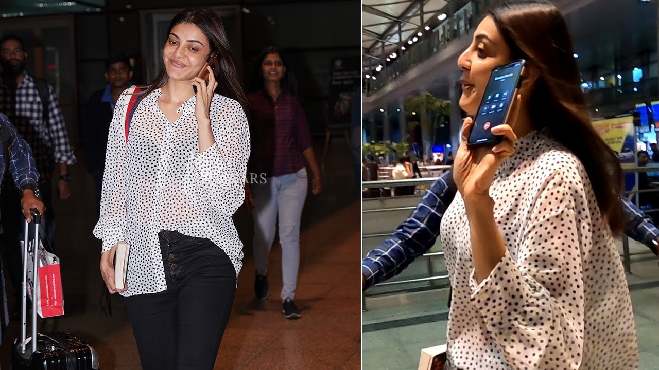 Actress Kajal Exclusive Visuals @ Airport | Kajal Without Makeup | Manastars