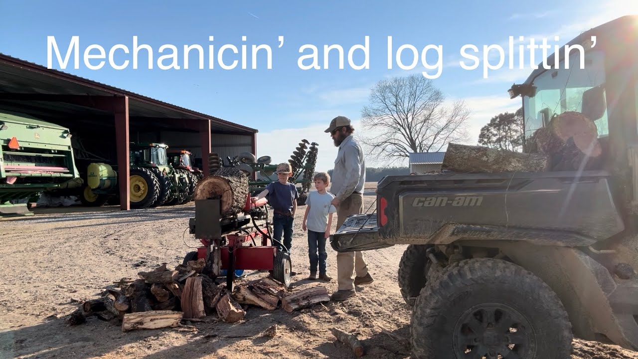 Mechanicin’ and log splittin’ 