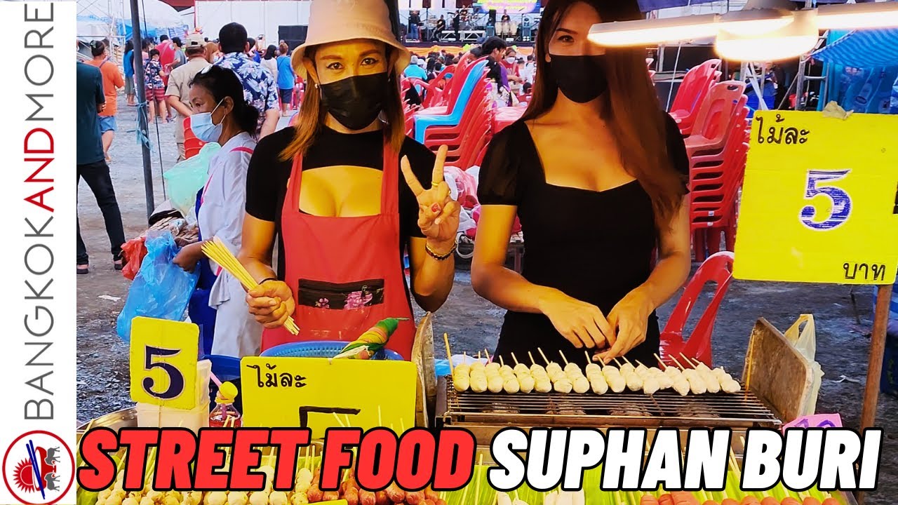 Thai STREET FOOD in Suphan Buri is AMAZING Good