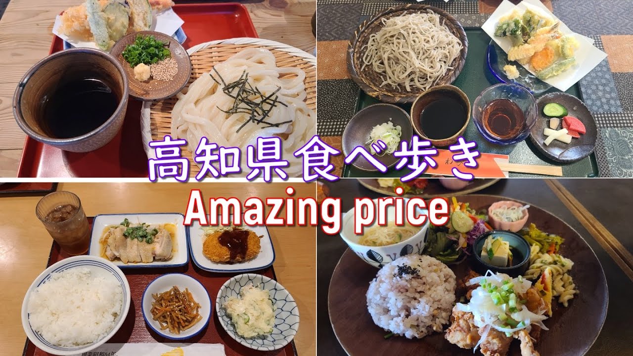 【高知県・食べ歩き・２０２５夏】大衆食堂が一番、ザル蕎麦、うどん最高です。