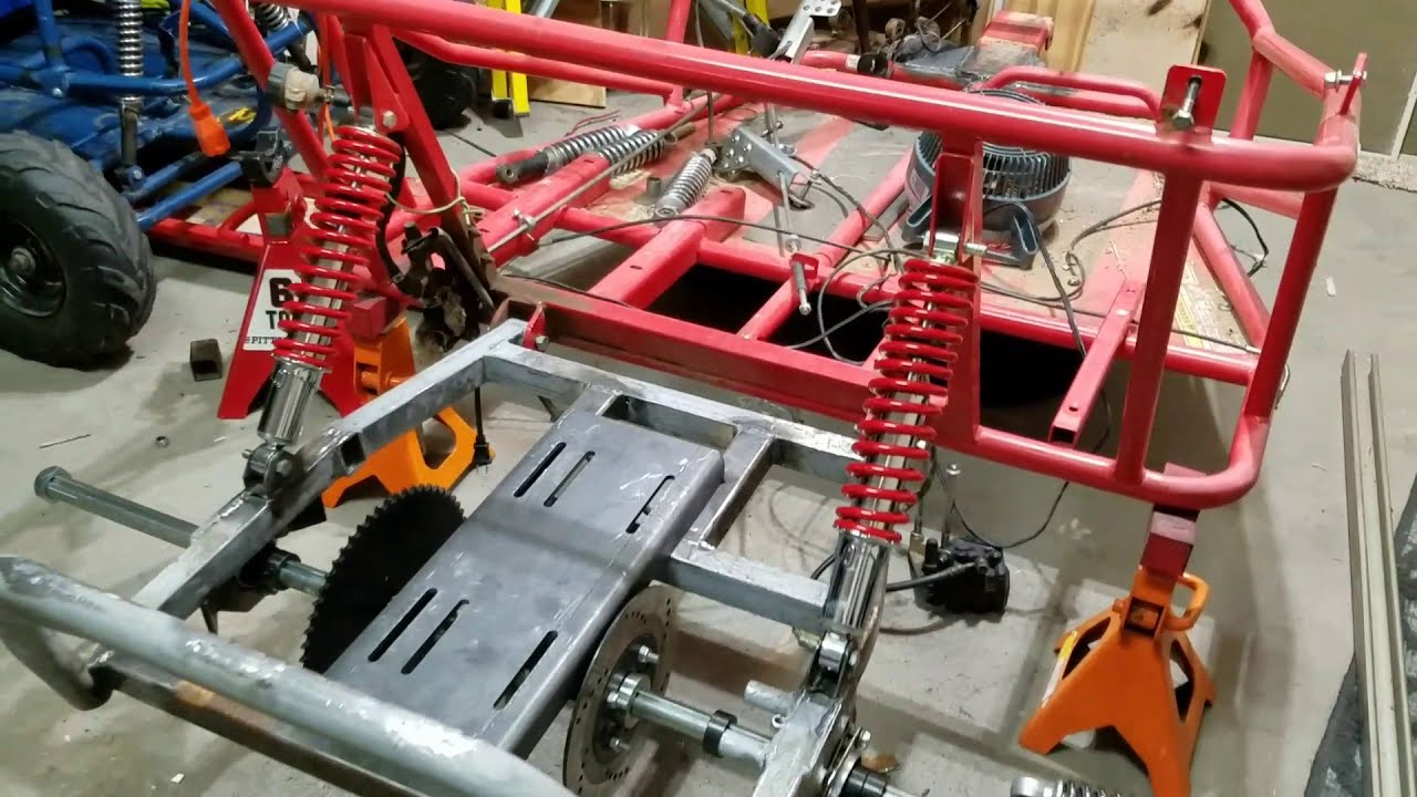 Yerfdog Spiderbox Swingarm modifications for 420cc Predator