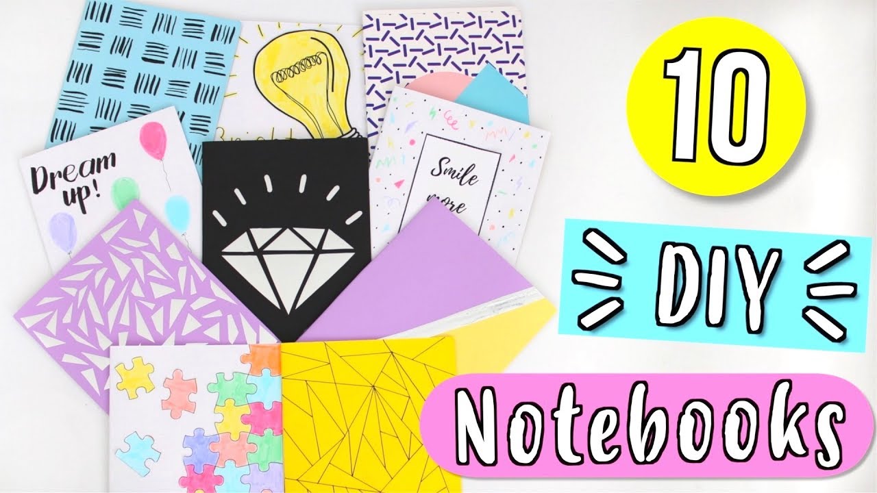 10 Easy DIY Notebooks For Back to School 2018 | Easy DIY School Supplies!