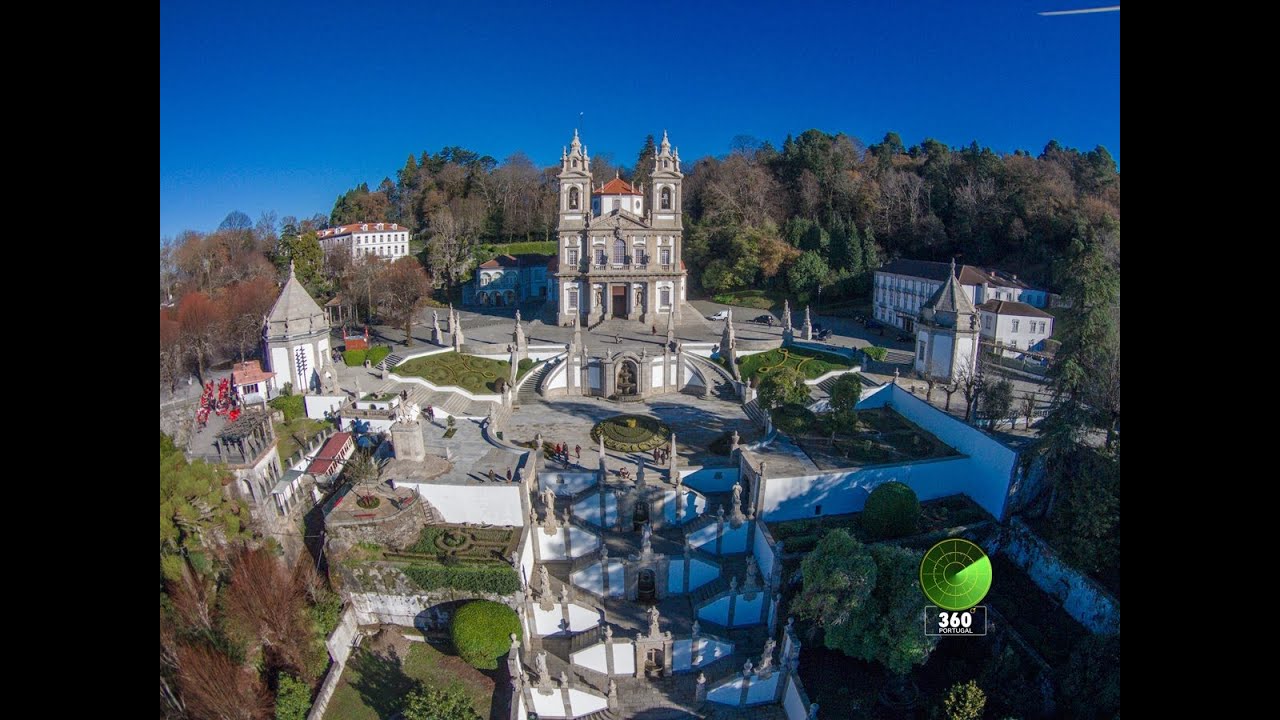 Bom Jesus de Braga - Vista aérea 4k