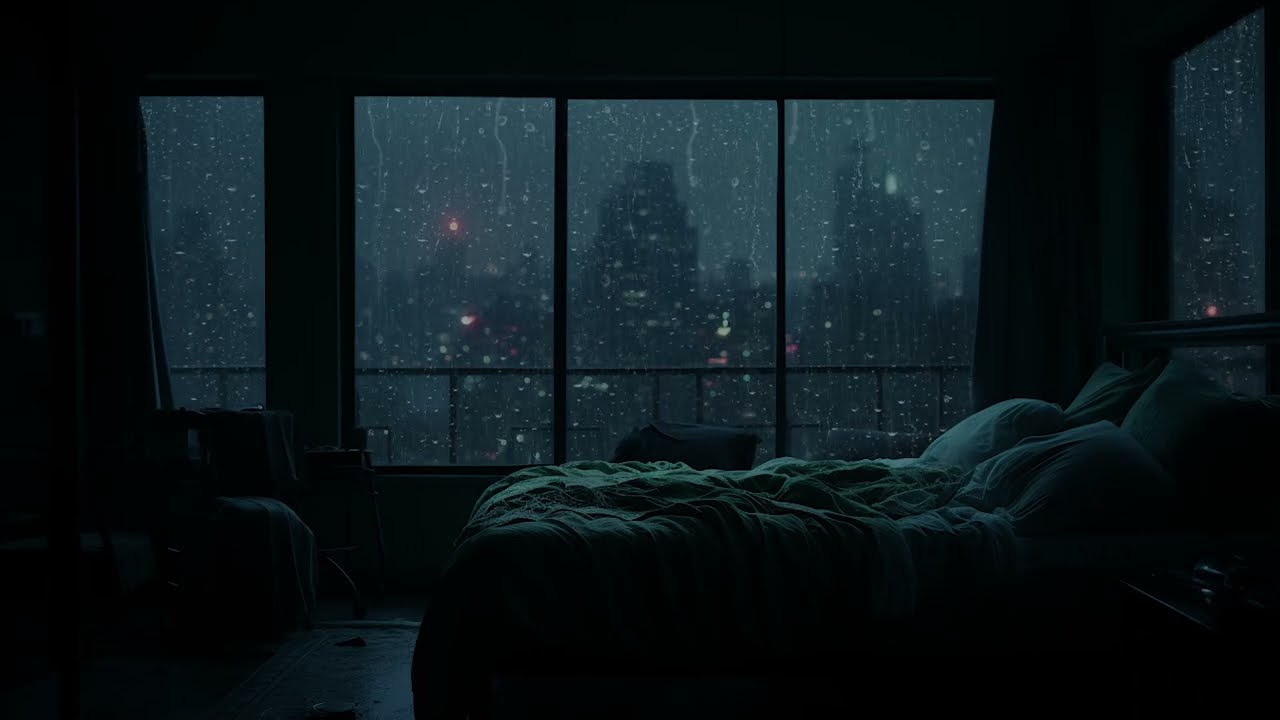 Midnight Rain Sounds for Deep Sleep | Deep Healing Rain to Calm Anxiety and Refresh the Mind