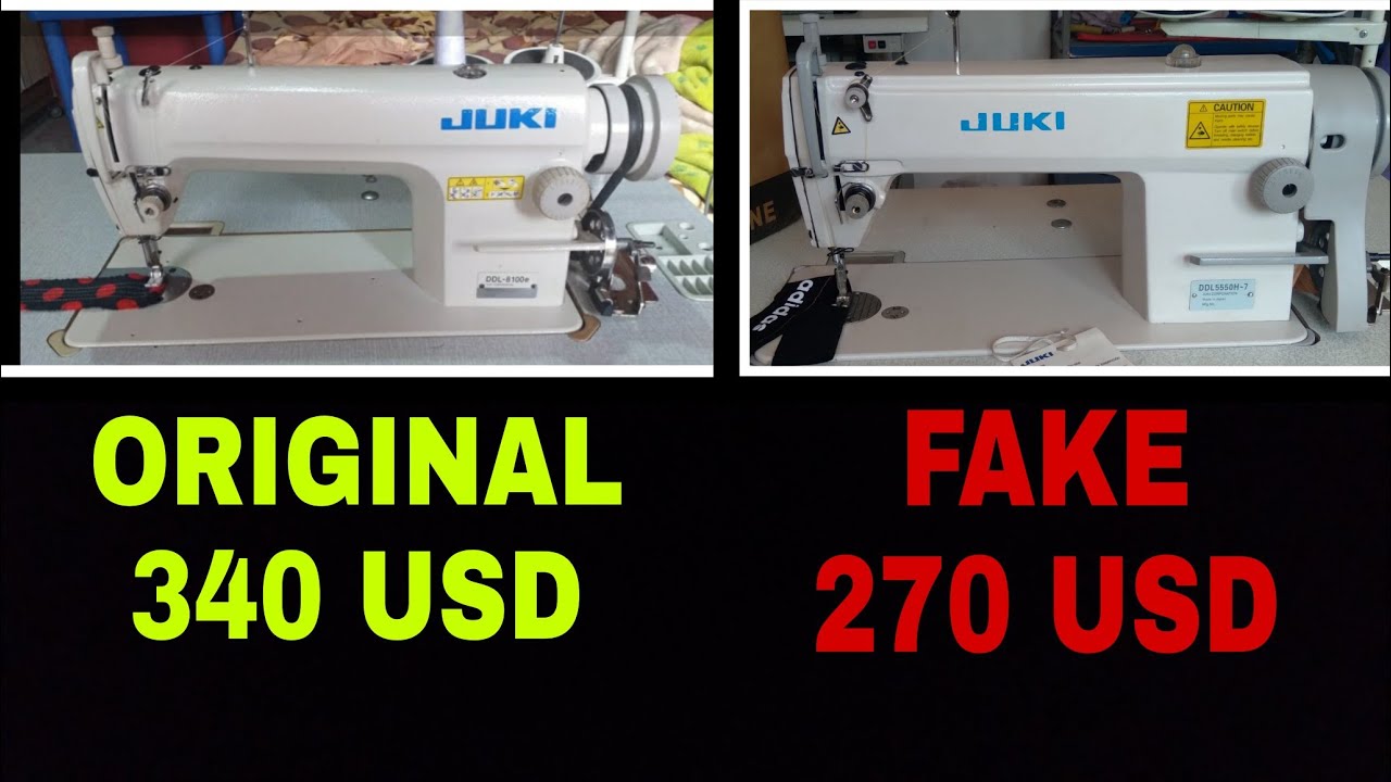 como saber  la diferencia entre una máquina de coser original y una imitación. (recta juki).