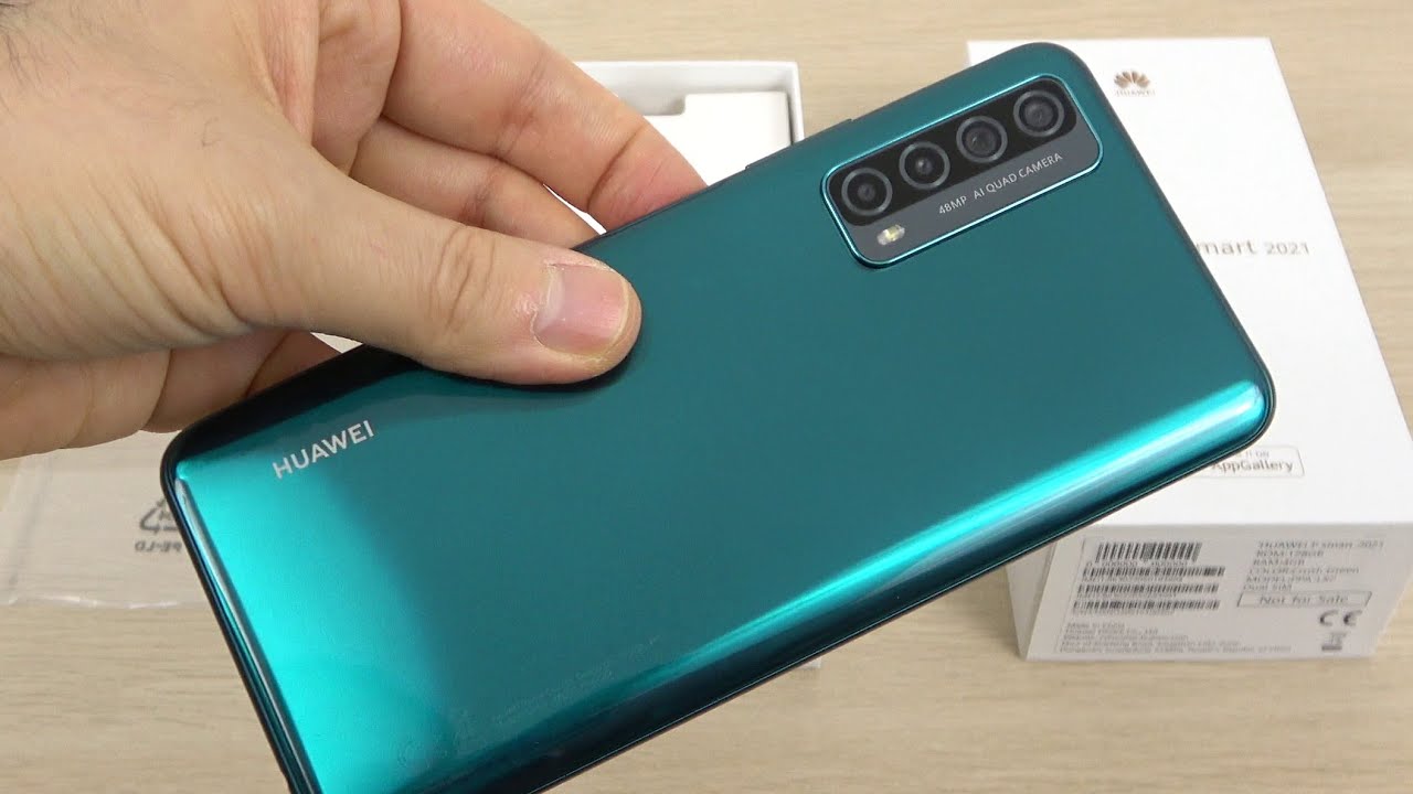 Распаковка Huawei P Smart 2021 (средний смартфон с четырьмя камерами и ёмким аккумулятором)
