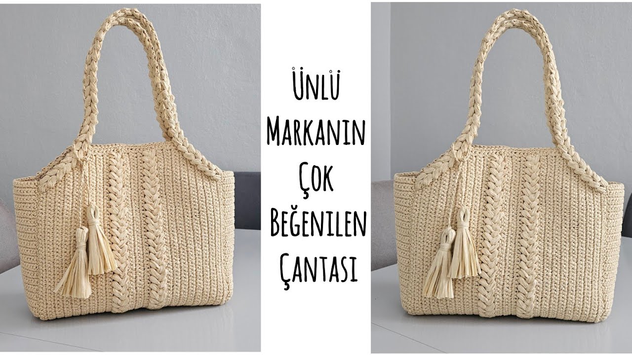 ÜNLÜ MARKANIN ÇOK BEĞENİLEN ÇANTASINI YAPIYORUZ🌸 Rafya İpten Çanta Yapımı #markachallenge