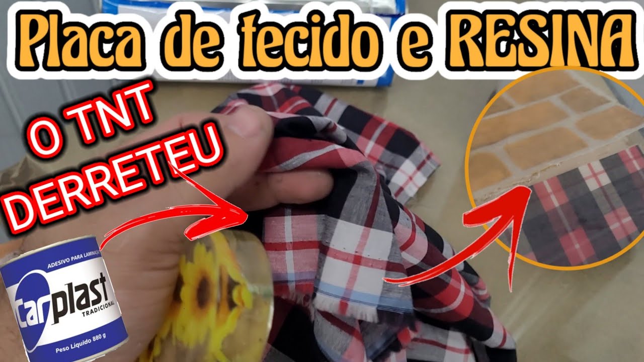 morria e não sabia como é feito uma placa de tecido com resina poliéster