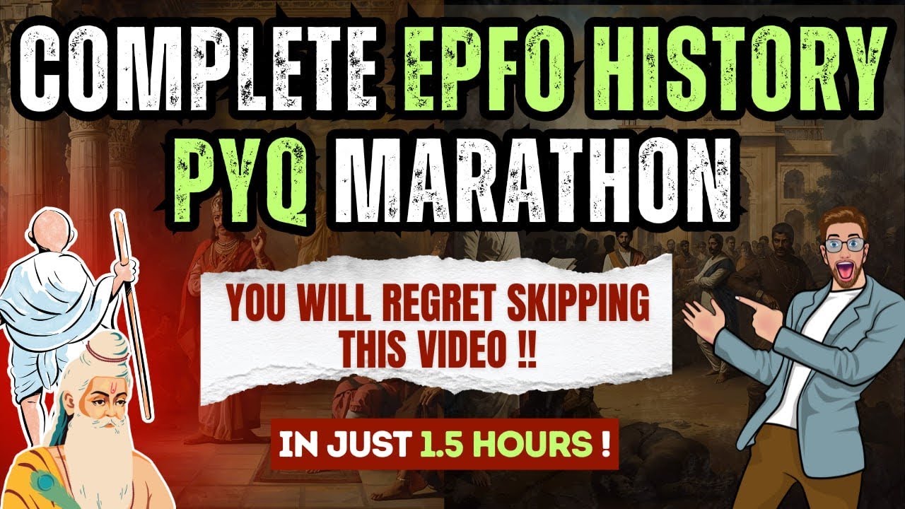Complete EPFO PYQ Marathon in 1.5 hours | History on your tips | 