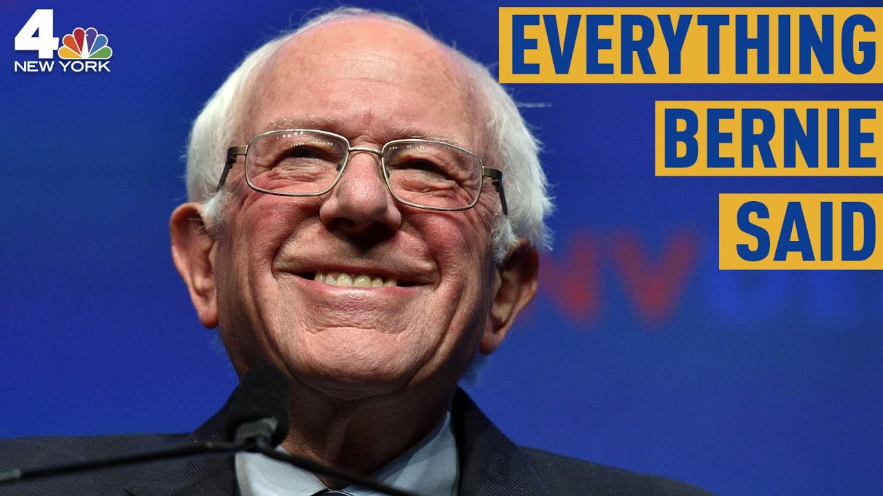 Everything Bernie Sanders Said During the Democratic Debate in Atlanta | NBC New York