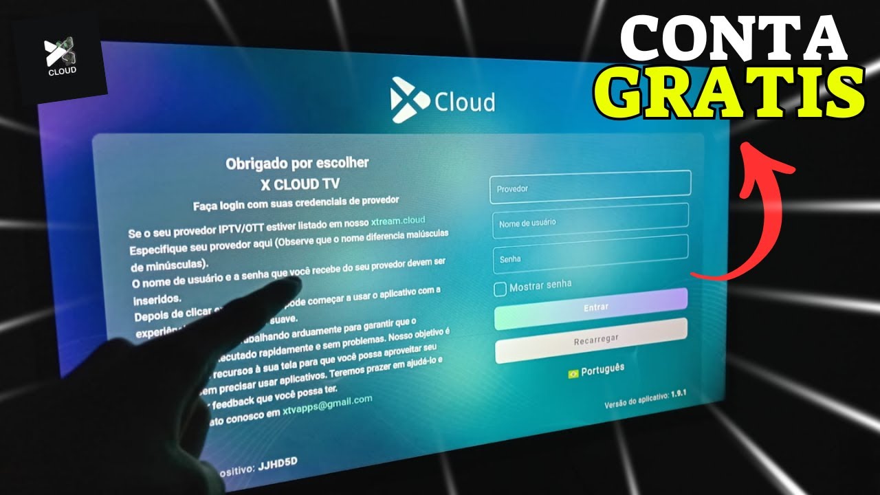 CONTA GRATIS PARA XCLOUD TV 2025 - LISTA IPTV GRATIS DEFINITIVA 2025