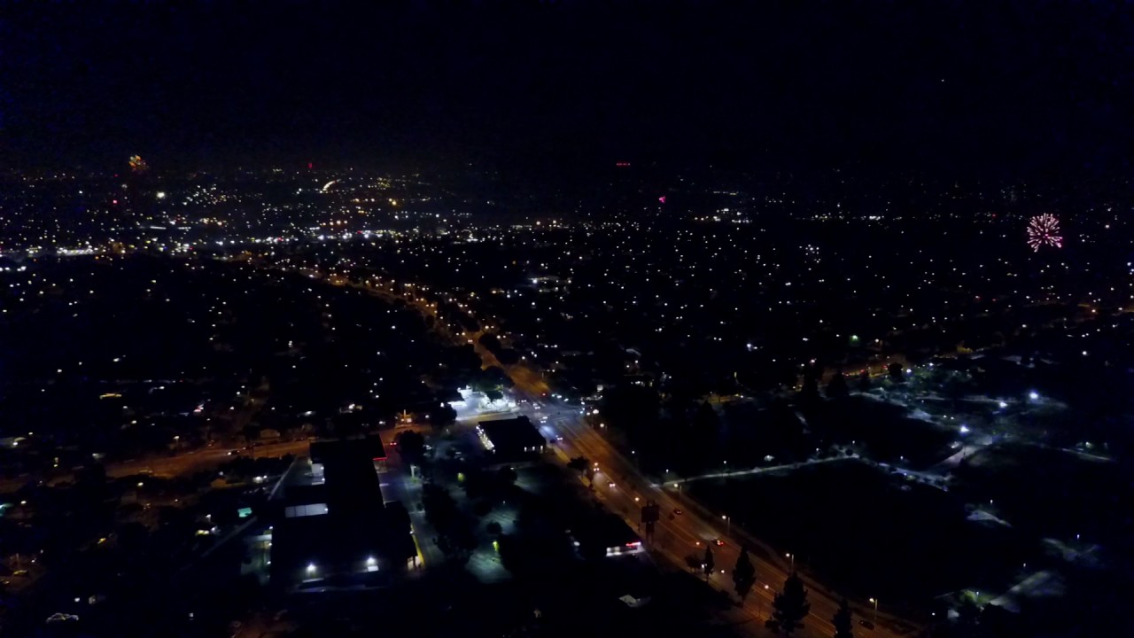 Aerial view of Pico Rivera July 4th, 2017