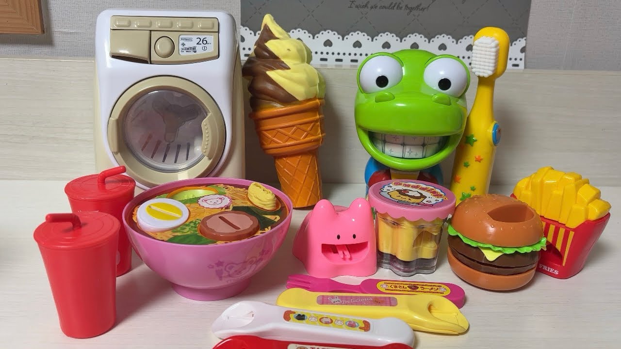 Food Toys and Brushing Teeth Toys ASMR | 4 Minutes Satisfying Video 