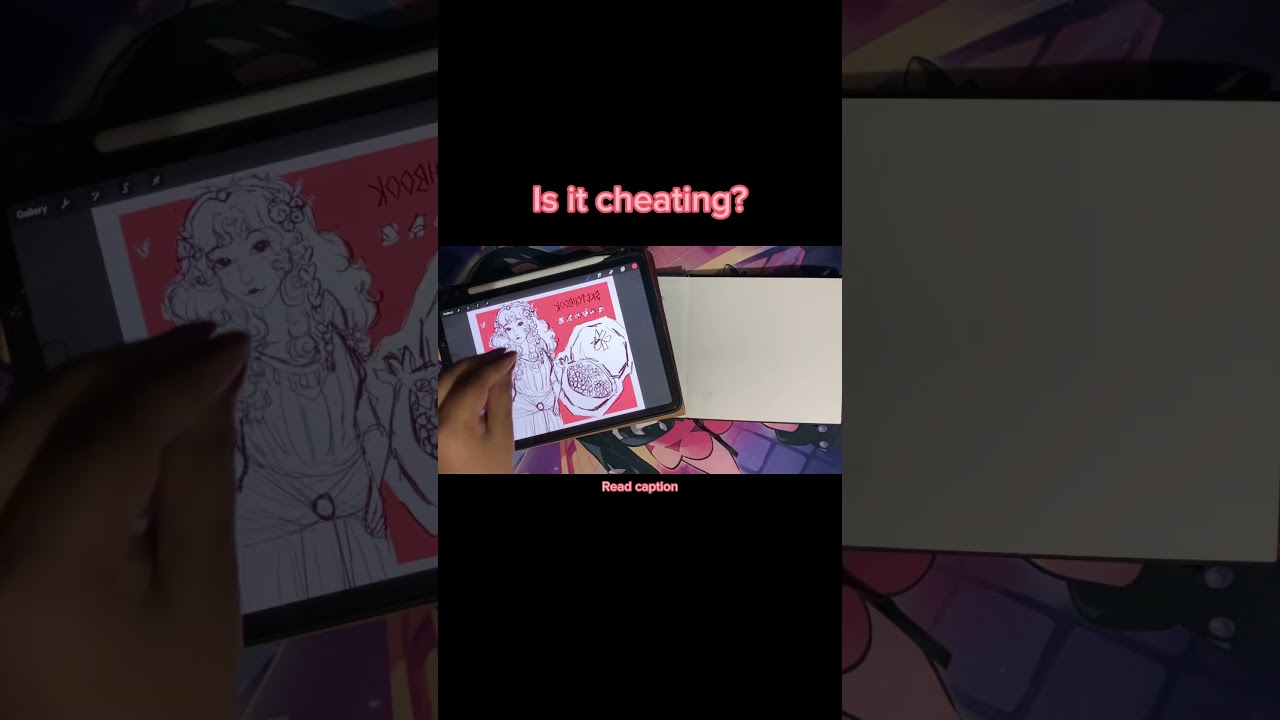 My art teach said it’s cheating to start trad art w/ digi sketch… 