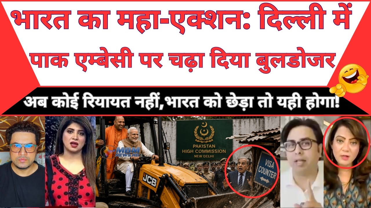 Tit For Tat: India Runs Bulldozer Over Pak High Commission Encroachment in Delhi! | MBM News