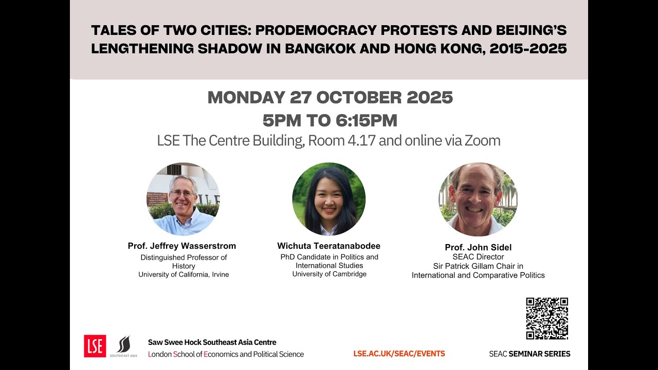 Tales of Two Cities: Prodemocracy Protests and Beijing’s Lengthening Shadow in Bangkok and Hong Kong