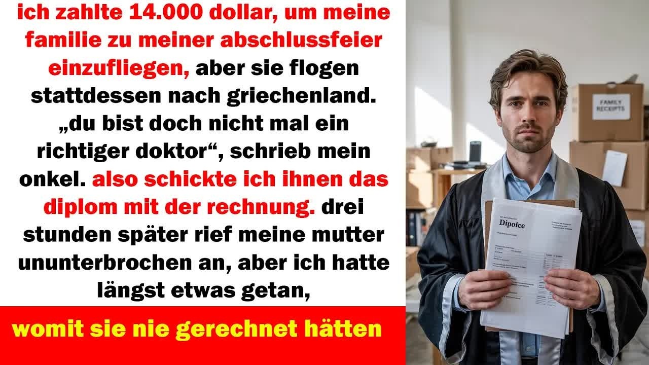 ich zahlte 14.000 für meine familie doch sie flogen nach griechenland also schickte ich die rechnung