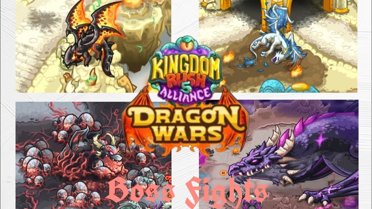 Kingdom Rush Alliance Dragon Wars All Boss Fights | IMPOSSIBLE MODE |