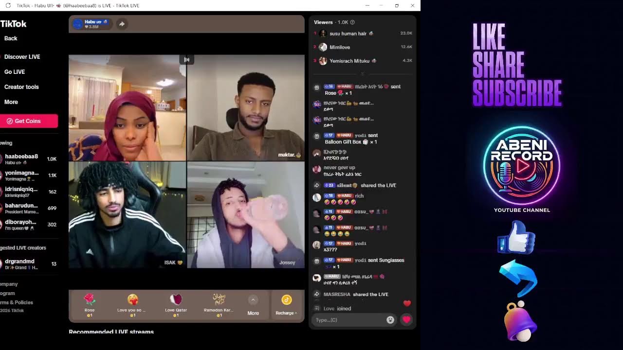 janiyliveJaniy gebru🦋4444.7M Now Live streaming of abeni record