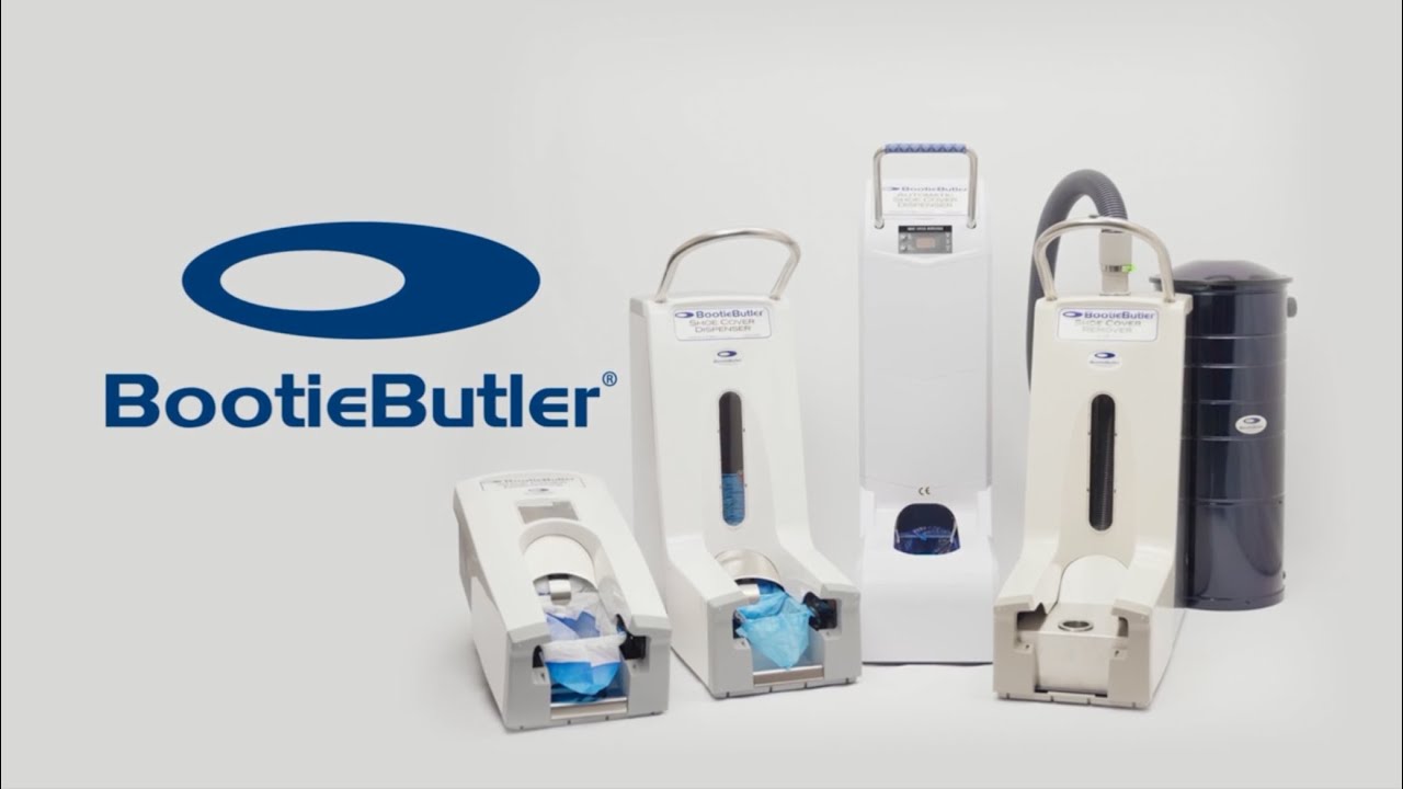BootieButler® Shoe Cover Dispensers, Removers and Shoe Covers
