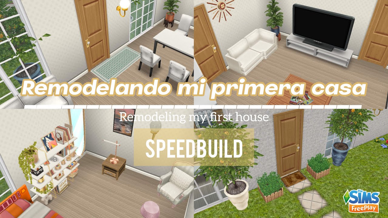 Remodelando mi PRIMERA CASA en Los Sims Freeplay 🌻🏚️ Los Sims Freeplay I Speedbuild