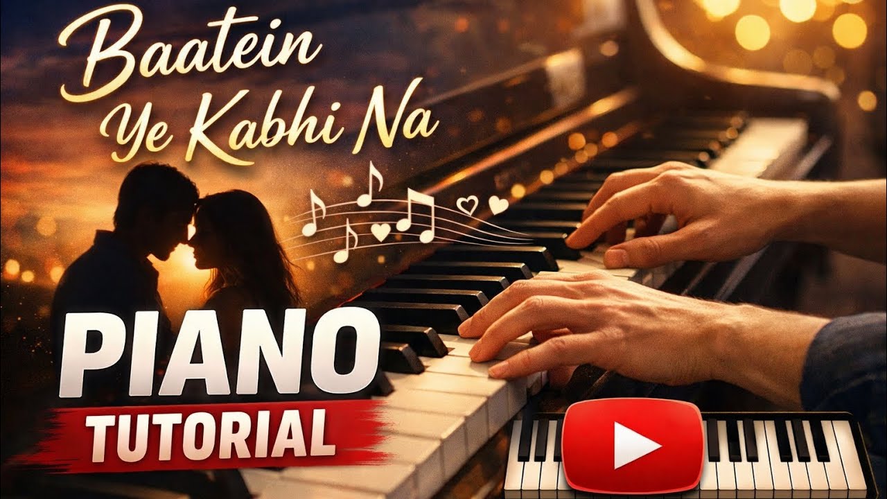 Baatein ye kabhi na song tutorial on piano for beginners #arijitsingh 