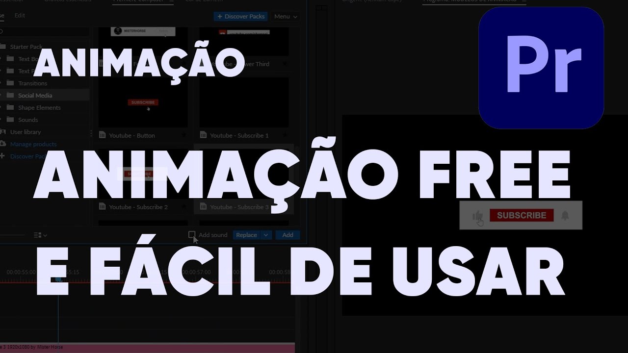 Animações GRATUITAS e PERSONALIZÁVEIS dentro do Premiere