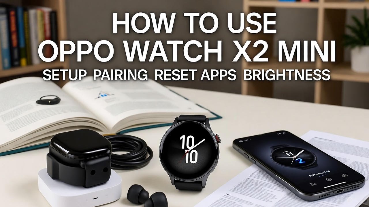 OPPO Watch X2 Mini – All Tutorials: Setup, Pairing, Reset, Apps, Brightness & More
