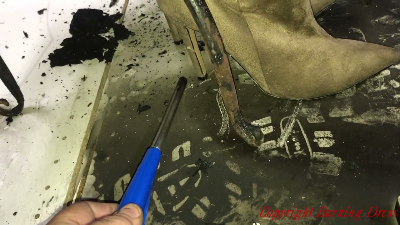 Burning Bridesmaid Dress and Boots