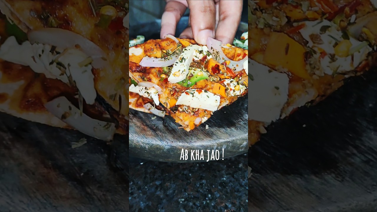 Veggie loaded home-made healthy roti pizza 🍕 #food #recipe #rotipizza #foodgasm #vlog homemade #yum