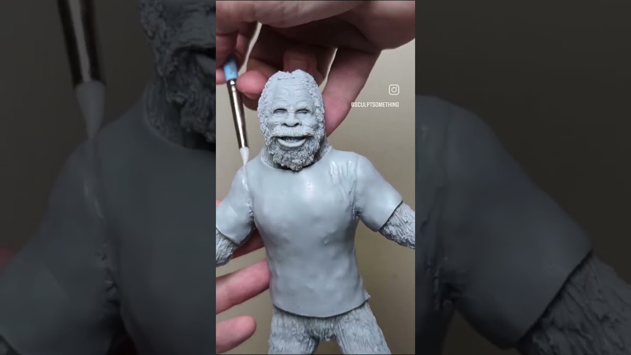 This is the full process of sculpting bigfoot with a twist. #shorts #shorts