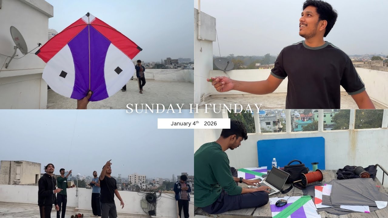 Sunday h Funday😄🪁 #2026 #newyear #explore #vlog #minivlog #kite #patang #trend #viwes #minivlog 