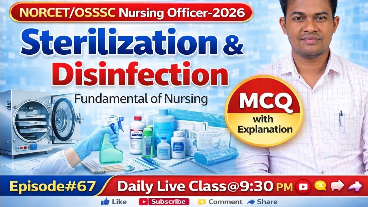Sterilization & Disinfection MCQs | Nursing Officer Exam Preparation